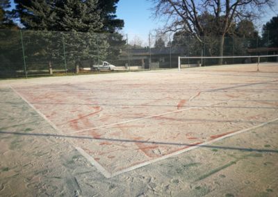 Restauración pista tenis, La Selva